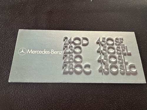 1974 mercedes catalog 230 - mercedes,