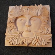 Large Original Handmade GREEN MAN Carving