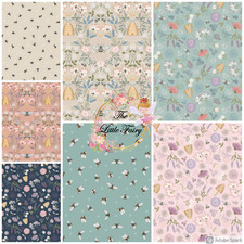 Lewis & Irene Queen Bee Cotton Fabric FQ, Half Meter, Meter or Special Bundle