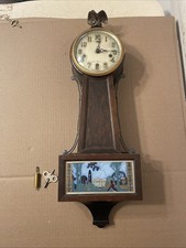 Antique New Haven Winsome Chime Banjo Clock To Restore