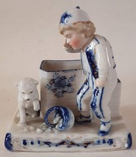 Large Antique Conta & Boehme C1870 Boy & Eggs 4105 Match striker Fairing Figure