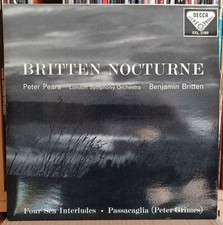 (43) Benjamin Britten, Peter Pears, LSO - Nocturne / Four Sea Interludes LP