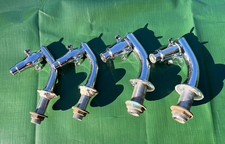 Vintage Retro Chrome Supatap Pair Sink/Basin &  Pair Bath Supa Tap set Supataps