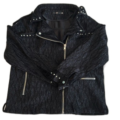 Missguided black studded moto