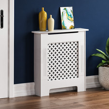 SALE Radiator Cover Small Modern Cabinet Shelf MDF Grill Guard Furniture White 