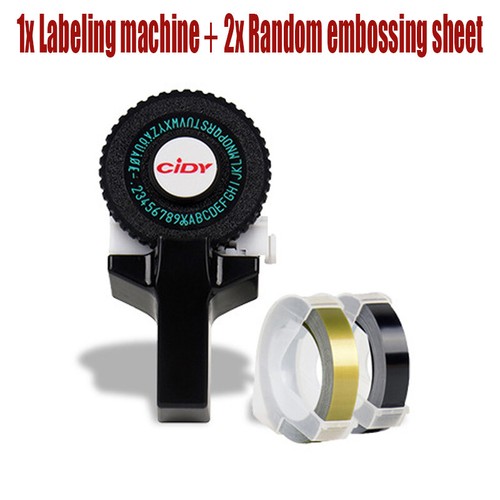 Manual embossing label - 3d,