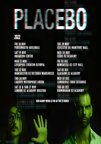 Placebo tour 2022 - placebo,