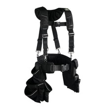 Apex Pro Tool Belt Rig, Tool Belt & Pouches Set with Suspenders By WorkGearUK