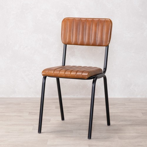 Dark tan real - real, leather
