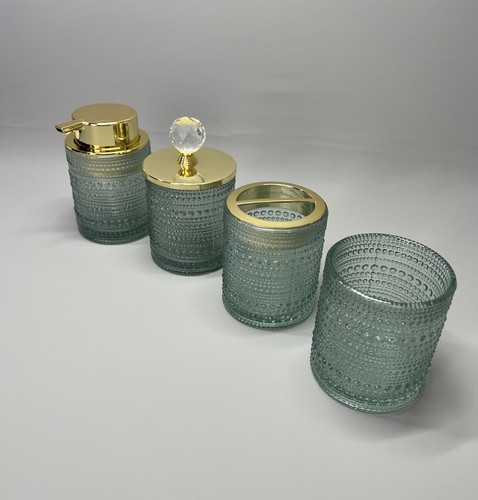 Glass bathroom accessories set - bathroom,