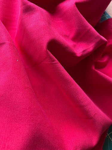 Red cotton needlecord - cotton,