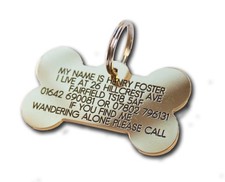 Engraved solid  Brass ID tags