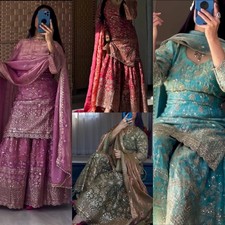 Fandy Mauve Ready Made Gharara