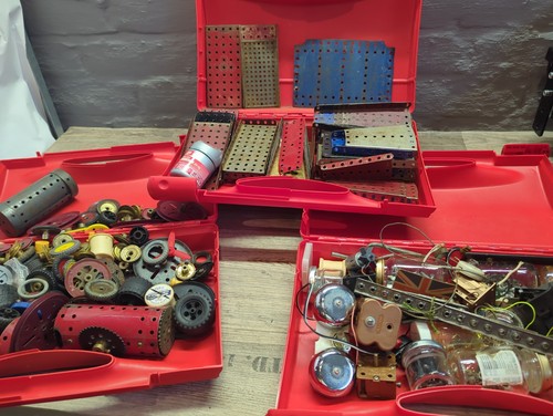Meccano case vintage red - vintage,