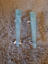 One Pair Of Vintage Light Blue Lovely Colour Door/Cupboard Handles 50s/60s