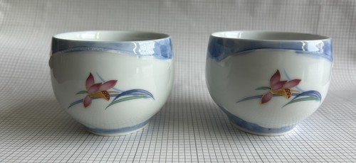 Japan made white blue floral - japan,