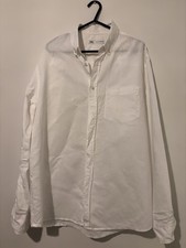 Zara Men's White Linen Relaxed