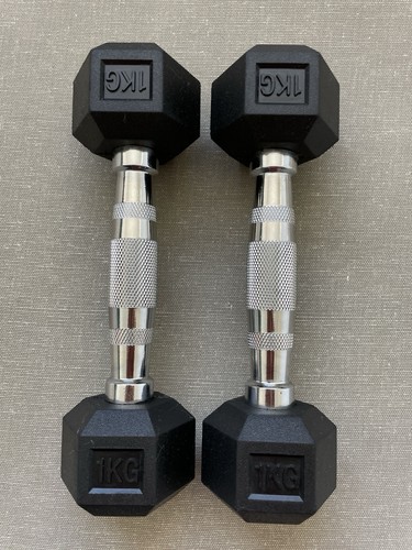 Mirafit hex dumbbells - dumbbells, 2x1kg