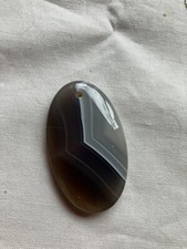 Banded Agate ~ Oval Pendant ~