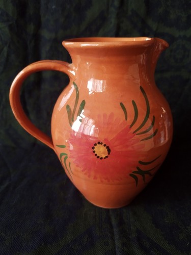 Vintage rustic terracotta jug - vintage,