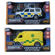 Teamsterz Ambulance Police Car Toys Vehicle Lights Sound Kids Diecast Boys Gift