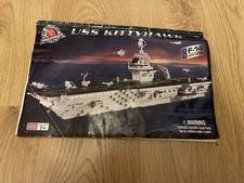 Rare MEGA BLOKS PRO-BUILDER 9780, USS Kitty Hawk, 1700 PCS, 7+, 8 * F-14 Jets