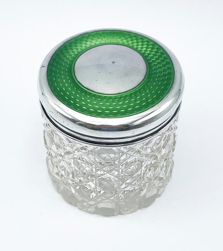 Silver guilloche enamel glass - guilloche,