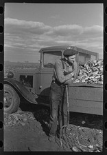 Photo:Beet worker resting, East Grand Forks, Minnesota