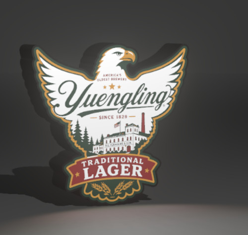 Yuengling beer light box - light,