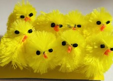 8 Yellow Easter Chicks Fluffy