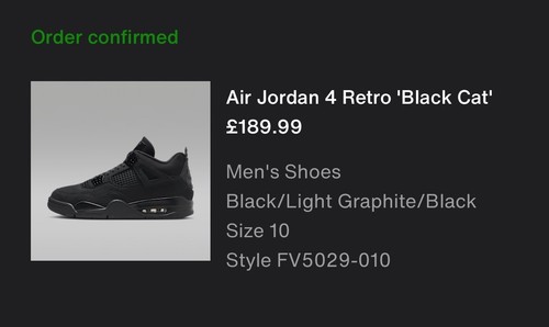 Jordan black cats - 4, 10