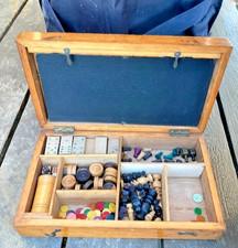 Antique Victorian Games Box -