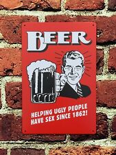  Beer Metal Sign Vintage Retro Pub Bar Man Cave Garage Shed Poster Large 12 x 8"