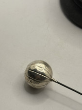 SILVER ANTIQUE BASKET BALL HAT PIN BIRMINGHAM 1908   (B61)