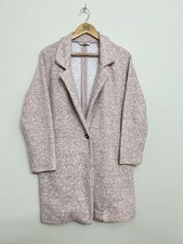 Next Pink Bouclé Coat UK 8
