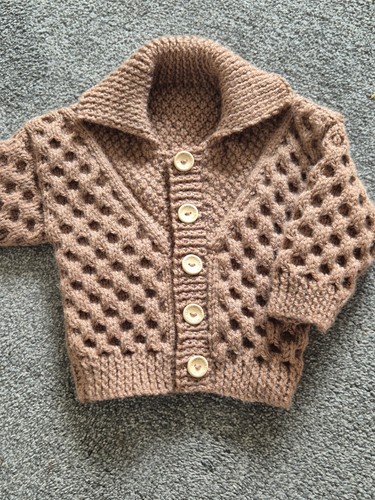 Reduced hand knitted cardigan - hand,