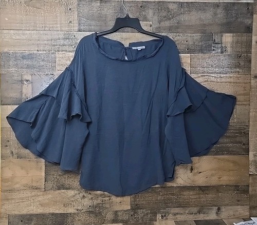 Women tiered boho top large - tiered,