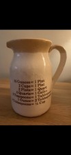 Vintage Glazed Hand Made Stoneware Medium Jug Pitcher Jug with measurements 