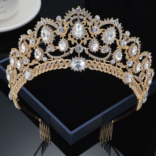 Baroque crystal tiara - tiara, headband