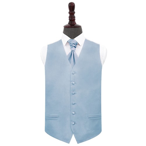 Dusty blue plain satin solid - dusty,