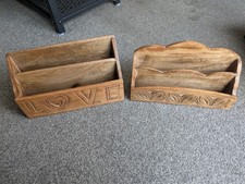 2 x Wooden Letter Racks