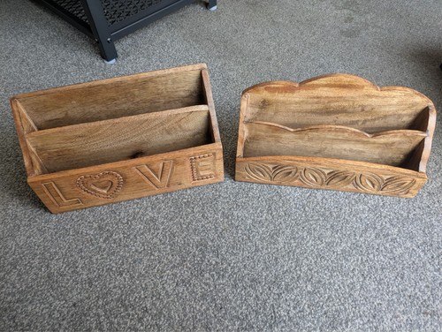 Wooden letter racks - x,