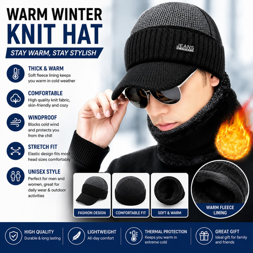 Mens winter warm - mens, beanie