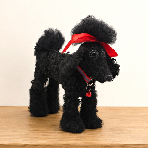 Handmade felted dog large - handmade,