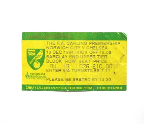 Match ticket 1994 - ticket., 1994/95