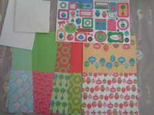 16 sheets Christmas backing papers/tags/decoupage/card toppers/cards & envelopes