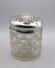 Antique silver jar pot - silver,