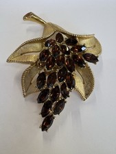 Vintage Crown Trifari Amber