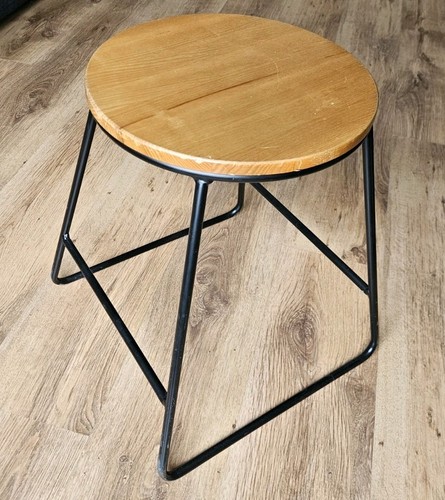 Metal stools with wooden top