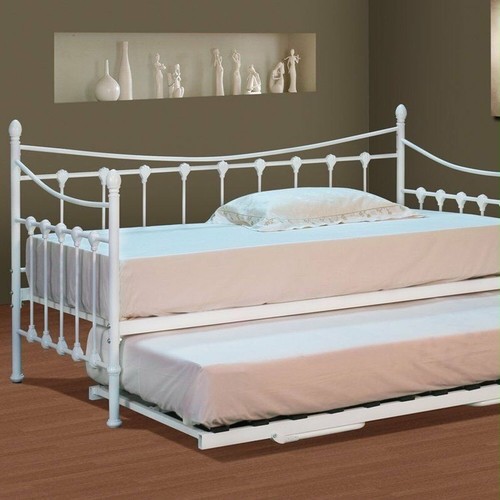 Metal white daybed - metal, and